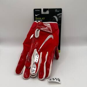 NIKE MENS XXL VAPOR JET 5.0 GLOVES RED/SILVER GF0651-992 NWT